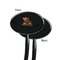 Poop Emoji Black Plastic 7" Stir Stick - Single Sided - Oval - Front & Back