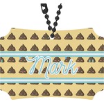 Poop Emoji Rear View Mirror Ornament (Personalized)