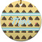 Poop Emoji Ceramic Flat Ornament - Circle (Front)