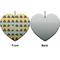 Poop Emoji Ceramic Flat Ornament - Heart Front & Back (APPROVAL)