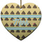 Poop Emoji Ceramic Flat Ornament - Heart (Front)