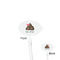 Poop Emoji Clear Plastic 7" Stir Stick - Oval - Front & Back