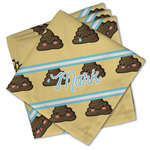 Poop Emoji Cloth Cocktail Napkins - Set of 4 w/ Name or Text