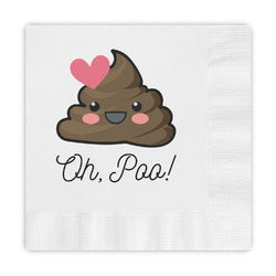 Poop Emoji Embossed Decorative Napkins (Personalized)