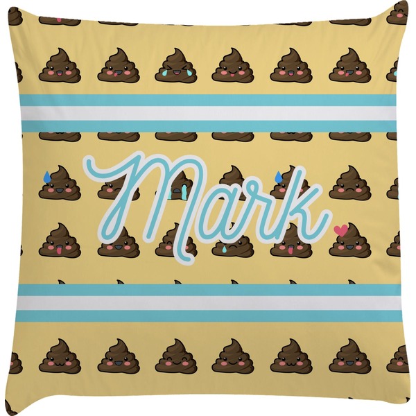 Custom Poop Emoji Decorative Pillow Case (Personalized)