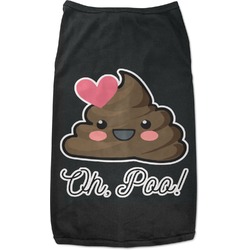 Poop Emoji Black Pet Shirt - XL (Personalized)