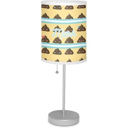 Poop Emoji 7" Drum Lamp with Shade Linen (Personalized)