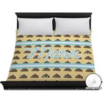 Poop Emoji Duvet Cover - King (Personalized)