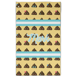 Poop Emoji Golf Towel - Poly-Cotton Blend - Large w/ Name or Text