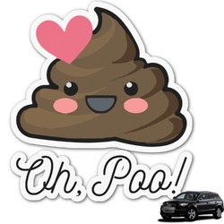 Poop Emoji Graphic Car Decal (Personalized)