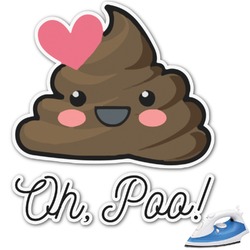 Poop Emoji Graphic Iron On Transfer - Up to 9"x9" (Personalized)