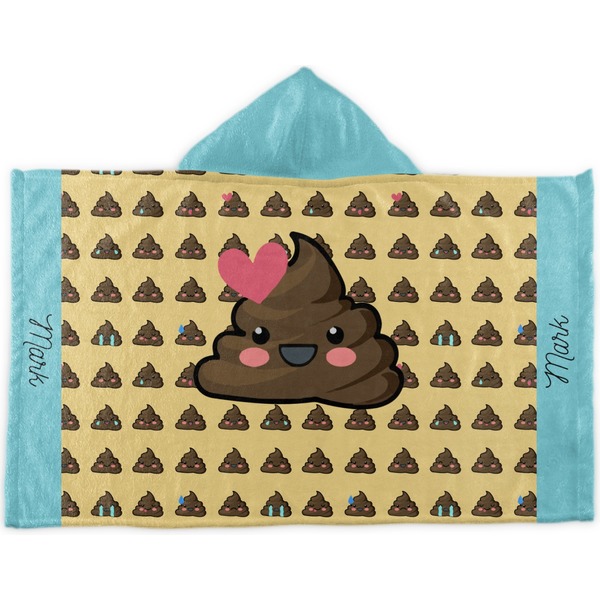 Custom Poop Emoji Kids Hooded Towel (Personalized)