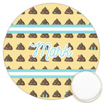 Poop Emoji Printed Cookie Topper - 3.25" (Personalized)