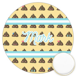 Poop Emoji Printed Cookie Topper - 3.25" (Personalized)