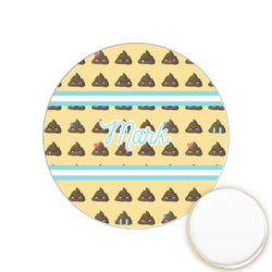 Poop Emoji Printed Cookie Topper - 1.25" (Personalized)