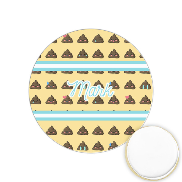 Custom Poop Emoji Printed Cookie Topper - 1.25" (Personalized)