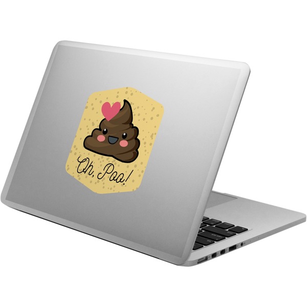 Custom Poop Emoji Laptop Decal (Personalized)