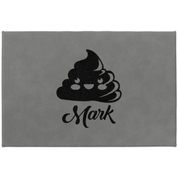 Poop Emoji Large Gift Box w/ Engraved Leather Lid (Personalized)