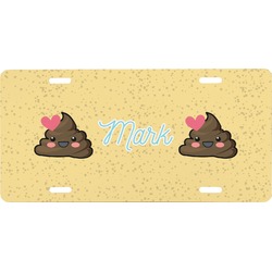 Poop Emoji Front License Plate (Personalized)