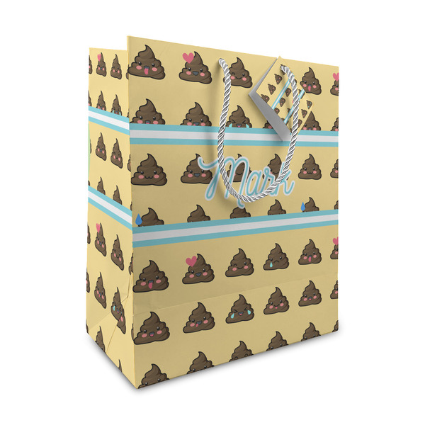 Custom Poop Emoji Medium Gift Bag (Personalized)