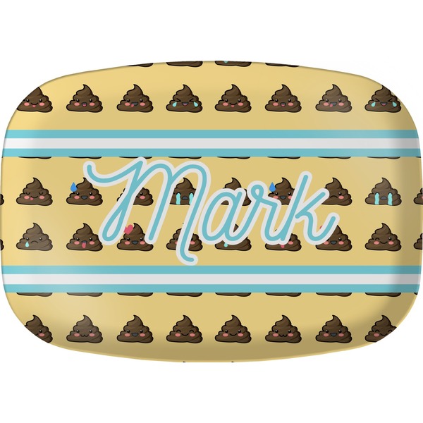 Custom Poop Emoji Melamine Platter (Personalized)