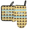 Poop Emoji Neoprene Oven Mitt and Pot Holder Set - Left