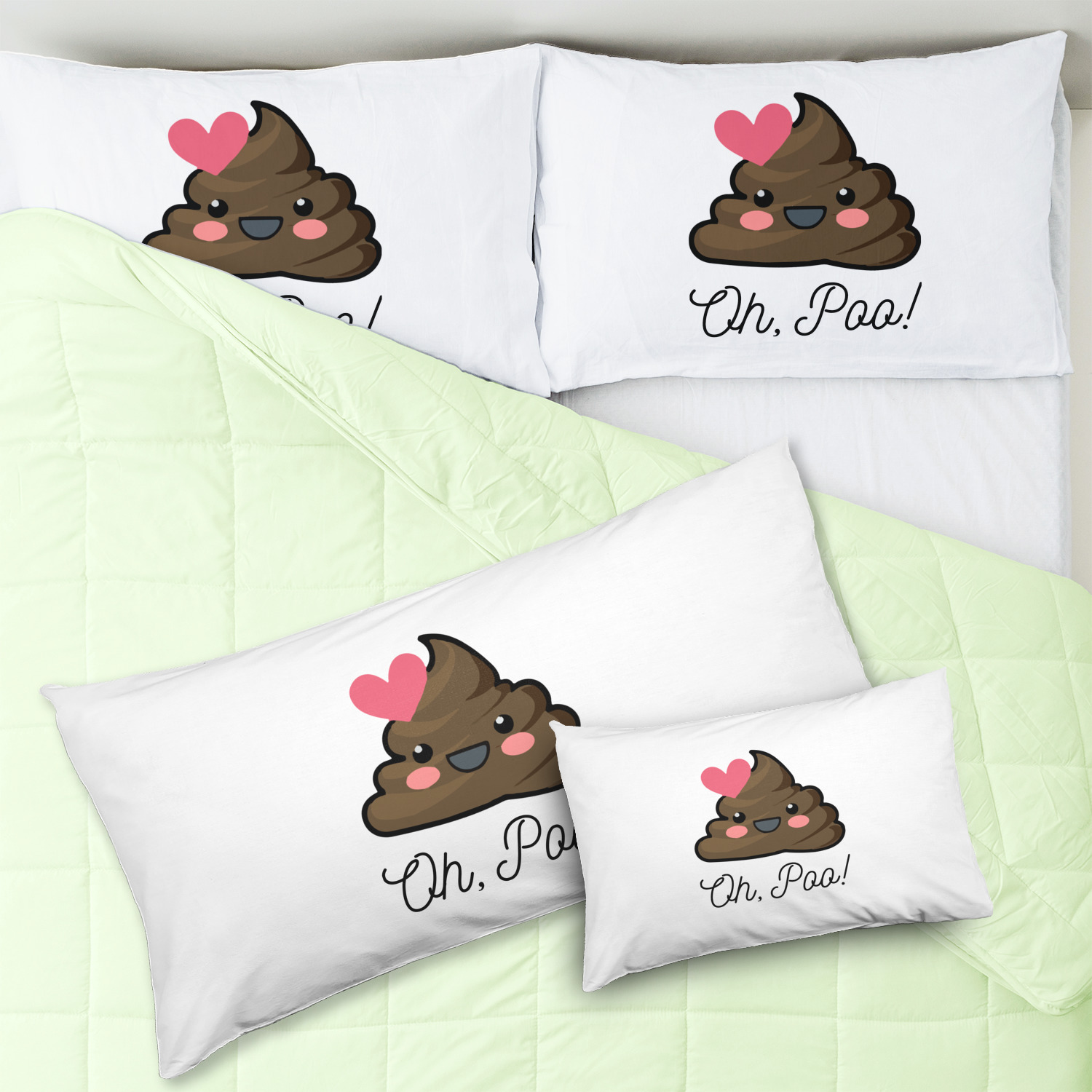 Poop emoji pillow discount case