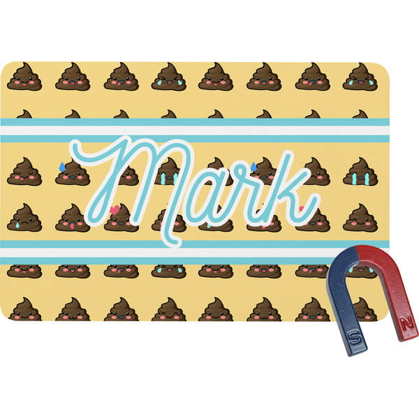 Custom Poop Emoji Rectangular Fridge Magnet (Personalized)