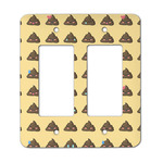 Poop Emoji Rocker Style Light Switch Cover - Two Switch