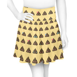 Poop Emoji Skater Skirt - Small