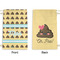 Poop Emoji Small Laundry Bag - Front & Back View