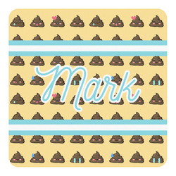 Poop Emoji Square Decal - Small (Personalized)