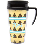 Poop Emoji Acrylic Travel Mug with Handle (Personalized)