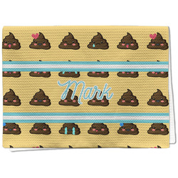 Poop Emoji Kitchen Towel - Waffle Weave - Full Color Print (Personalized)