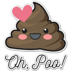 Poop Emoji Graphic Decal - Small (Personalized)