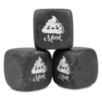 Poop Emoji Whiskey Stone Set - Set of 3 (Personalized)