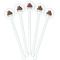 Poop Emoji White Plastic 5.5" Stir Stick - Fan View