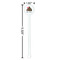 Poop Emoji White Plastic 5.5" Stir Stick - Round - Dimensions