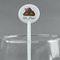 Poop Emoji White Plastic 5.5" Stir Stick - Round - Main