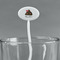 Poop Emoji White Plastic 7" Stir Stick - Oval - Main