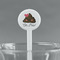 Poop Emoji White Plastic 7" Stir Stick - Round - Main