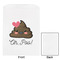 Poop Emoji White Treat Bag - Front & Back View