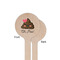 Poop Emoji Wooden 6" Stir Stick - Round - Single Sided - Front & Back