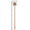 Poop Emoji Wooden 7.5" Stir Stick - Round - Dimensions