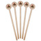 Poop Emoji Wooden 7.5" Stir Stick - Round - Fan View