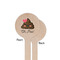 Poop Emoji Wooden 7.5" Stir Stick - Round - Single Sided - Front & Back