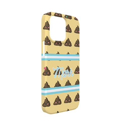 Poop Emoji iPhone Case - Plastic - iPhone 13 Mini (Personalized)