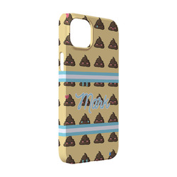 Poop Emoji iPhone Case - Plastic - iPhone 14 (Personalized)