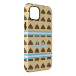 Poop Emoji iPhone Case - Rubber Lined - iPhone 14 Plus (Personalized)