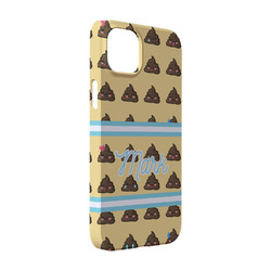 Poop Emoji iPhone Case - Plastic - iPhone 14 Pro (Personalized)